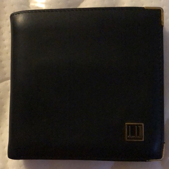 Dunhill Men's Bifold Long Bill Wallet Black Leather - Picture 11 of 12